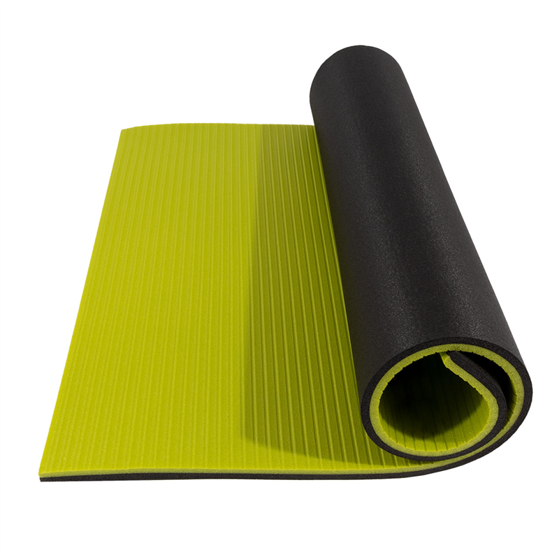 YATE karimatka fitness dvouvrstvá  superelastic 14mm antracit/sv. zelená 95x65x1,4 cm