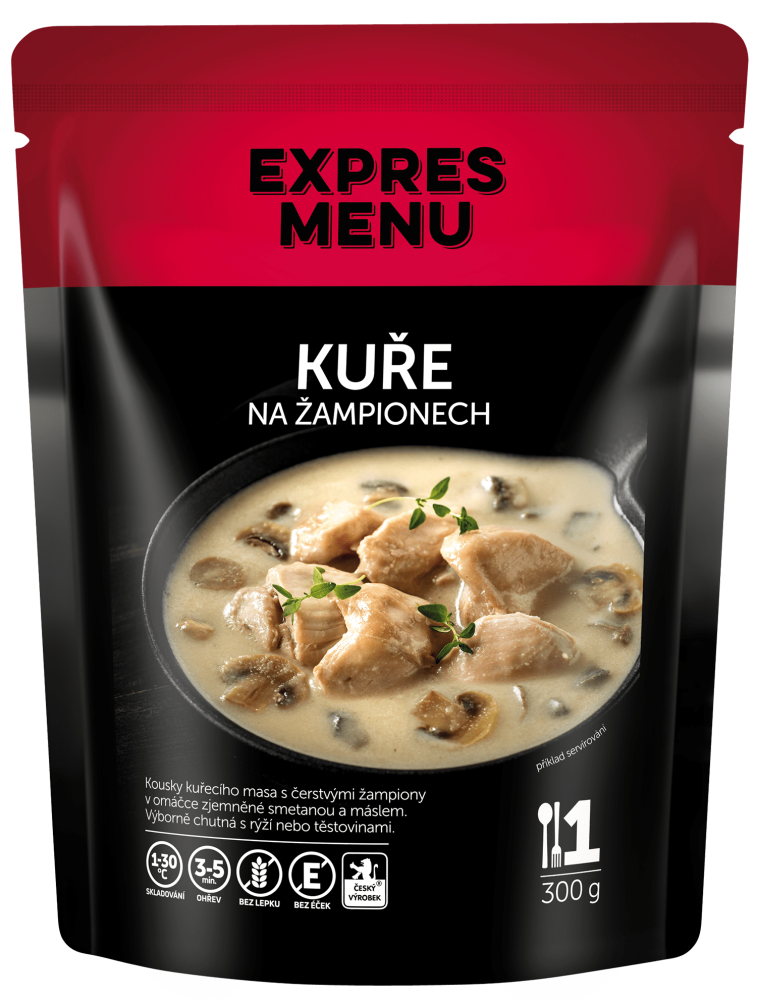 Expres menu Kuře na žampionech - 1 porce, 300g