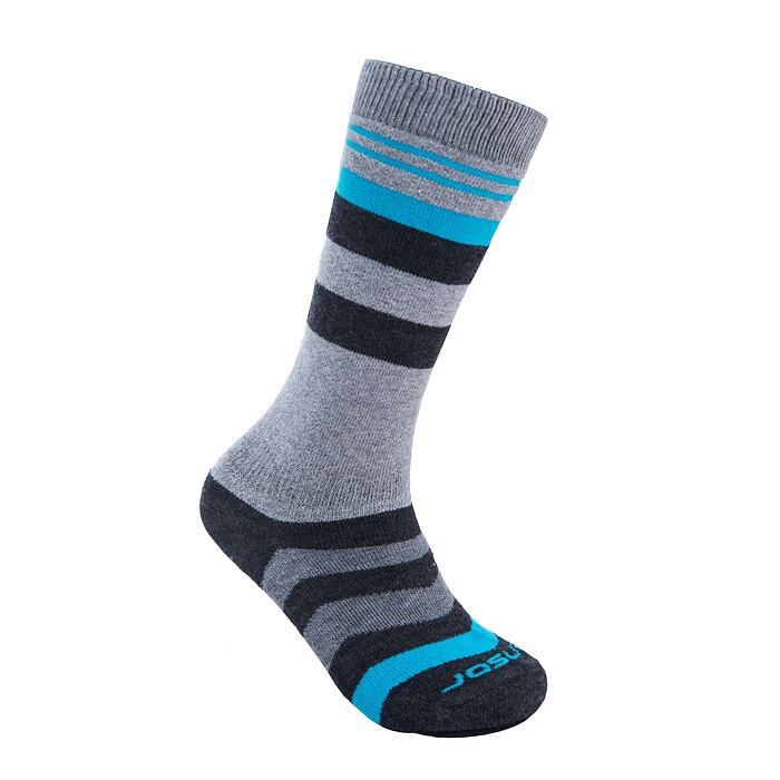 Sensor Slope merino dětské ponožky šedá/černá/tyrkys