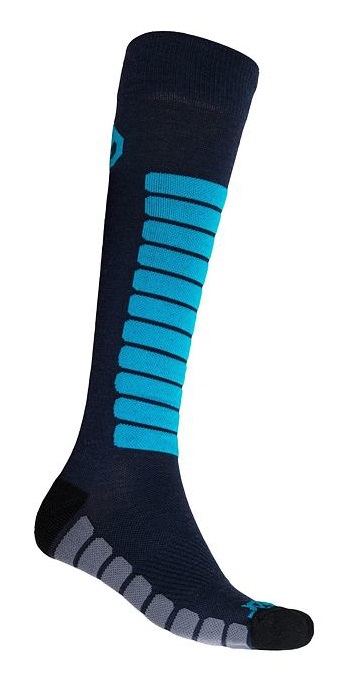 Sensor ponožky Zero merino šedá/modrá