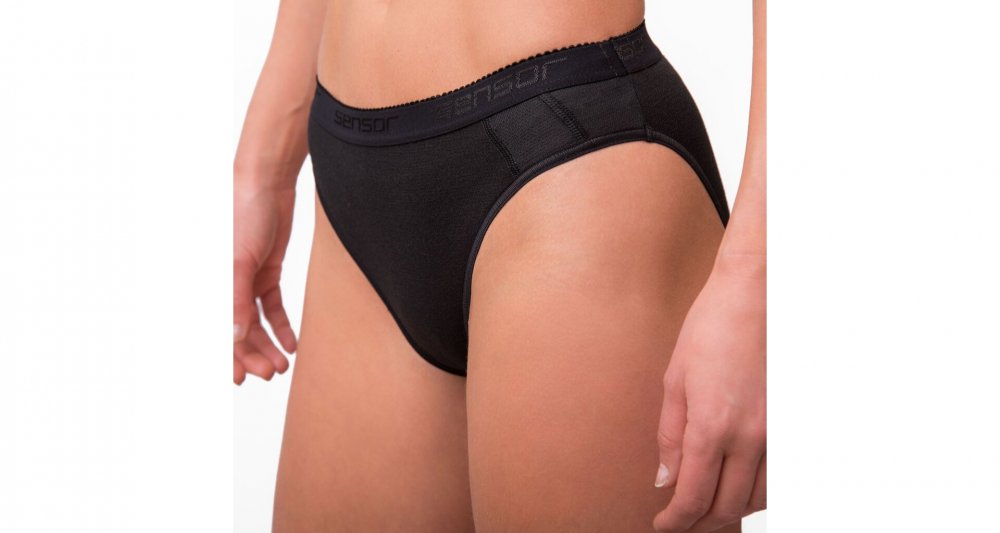 Sensor Double Face dámské kalhotky, 3-pack černá/lilla/magenta