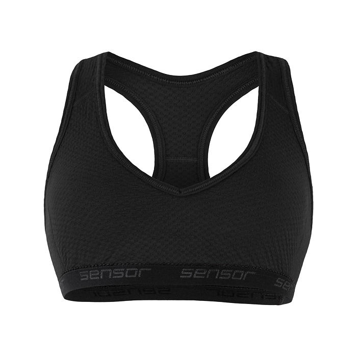 Sensor Merino Double face dámská podprsenka, černá