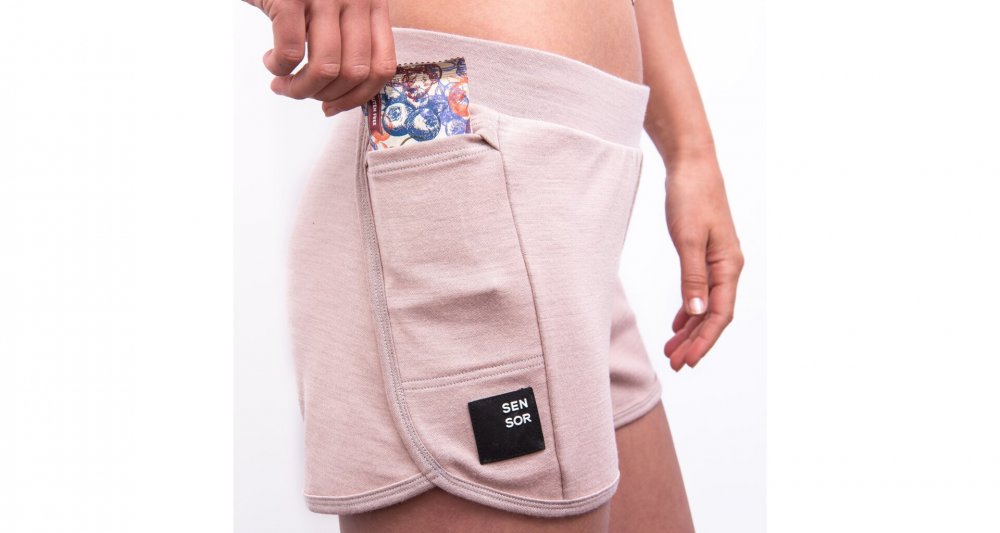 Sensor Merino Upper Traveller dámské šortky Dusty pink