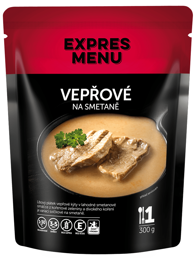 Expres menu Vepřové na smetaně 1 porce 300g