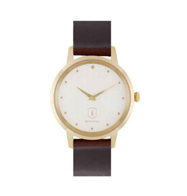BeWooden Diamond Aurum Watch dámské hodinky s koženým řemínkem
