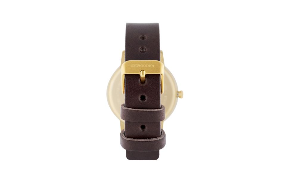 BeWooden Diamond Aurum Watch dámské hodinky s koženým řemínkem