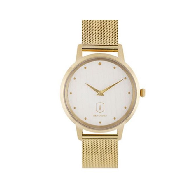 BeWooden Diamond Aurum Watch dámské hodinky s kovovým řemínkem