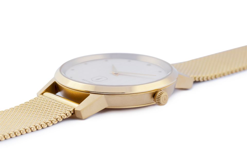 BeWooden Diamond Aurum Watch dámské hodinky s kovovým řemínkem