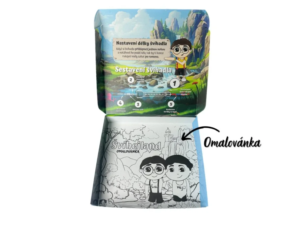 Švihej Dětská hra Švihejland + švihadlo, rukojeť – mint, korálky – bílá, mint, růžová, šedá