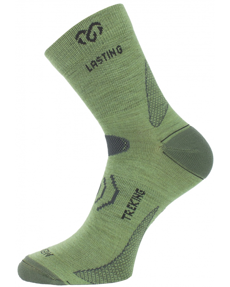 Lasting TNW merino ponožky, zelená, malé logo