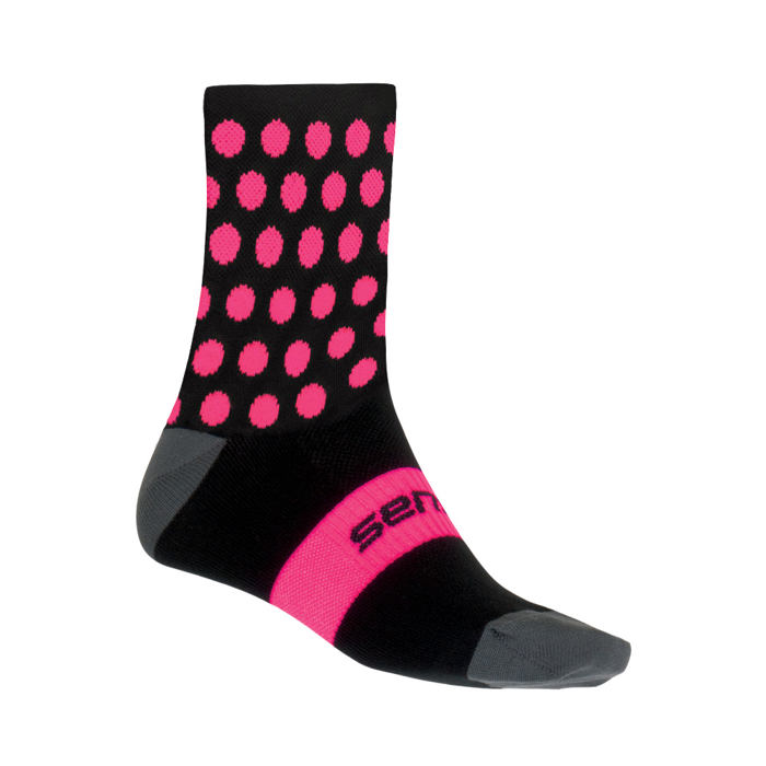 Sensor ponožky Dots černá/růžová